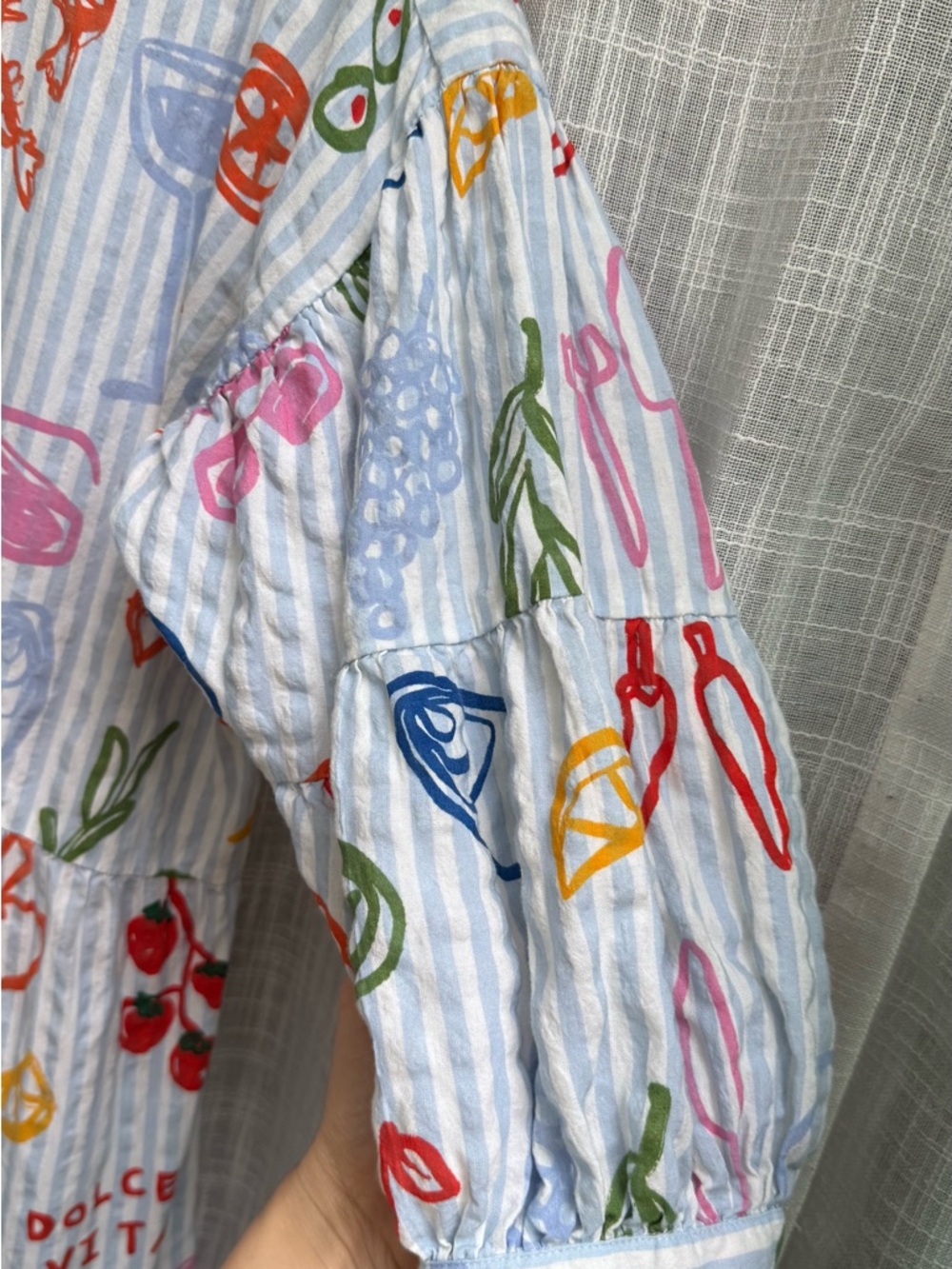 Celandine Painted Citrus Print Button-Up Top - Picture 9 of 10